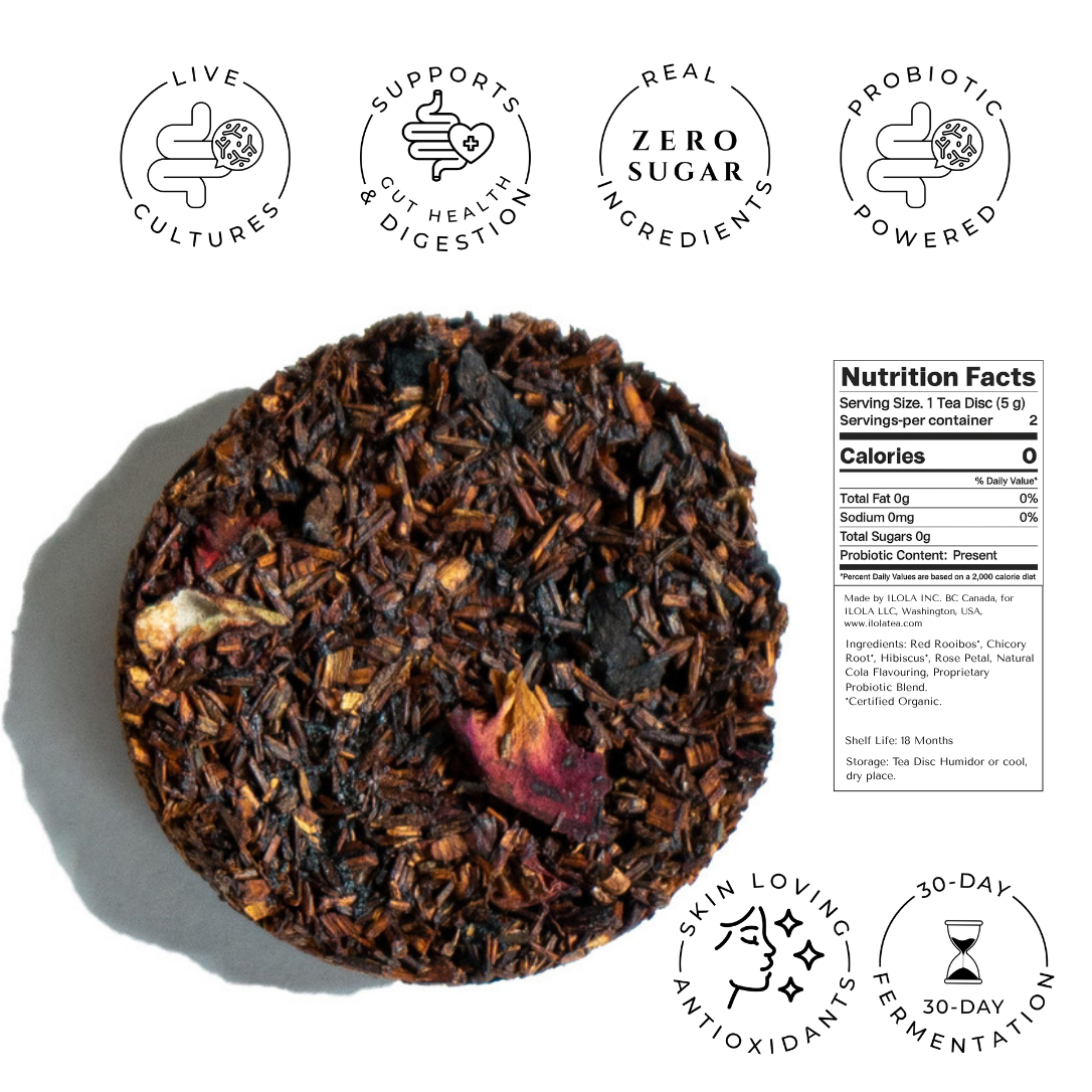 Cherry Coke No. 62 – Cola-Inspired Probiotic Tea Discs