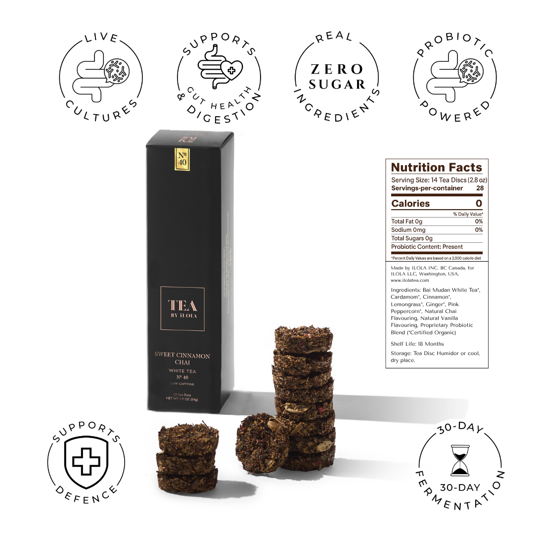 Sweet Cinnamon Chai No. 40 – Spiced Probiotic White Tea Discs